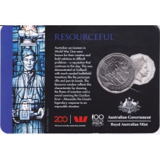 2018 50¢ ANZAC Spirit - Resourceful Carded/Coin